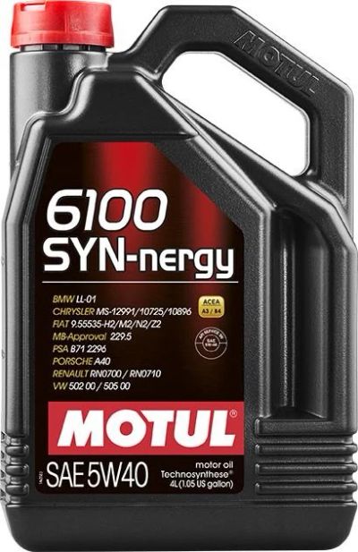 Лот: 12643330. Фото: 1. MOTUL 6100 SYN-NERGY 5W40 4л. Масла, жидкости