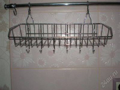 Лот: 386466. Фото: 1. Полочка хром, с крючками. Аксессуары