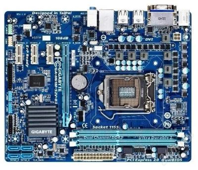 Лот: 2876248. Фото: 1. Новая Мать GIGABYTE GA-H61M-S2V-B3... Материнские платы