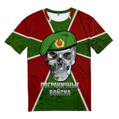 Лот: 10638882. Фото: 1. Мужская футболка 3D "Пограничные... Футболки, поло