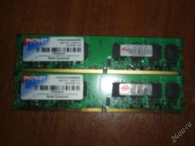 Лот: 2590133. Фото: 1. Patriot DDR2 2x2048. Оперативная память