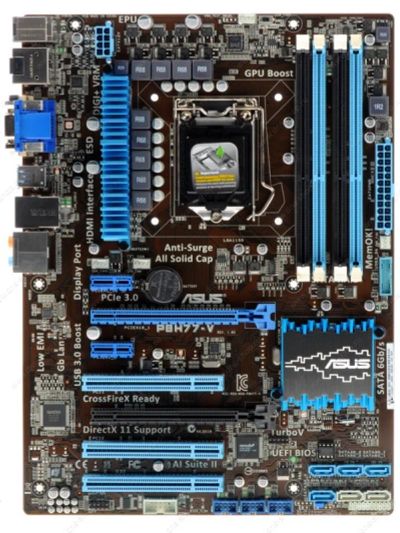 Лот: 2975140. Фото: 1. мат. плата Asus P8H77-V + процессор... Материнские платы