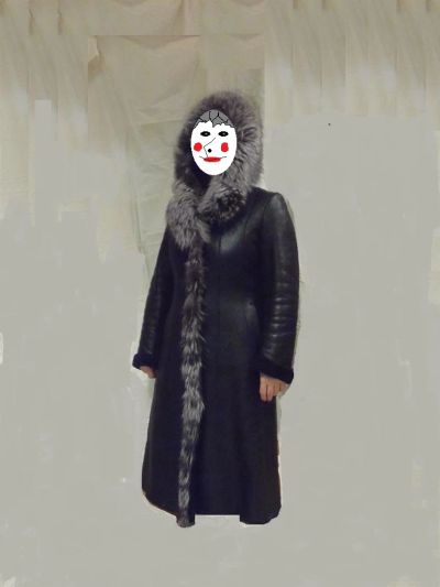 Лот: 3694562. Фото: 1. Дубленка черная. Верхняя одежда