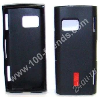 Лот: 1761381. Фото: 1. Кейс Nokia X6 (силикон) (черный... Чехлы, бамперы