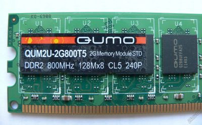 Лот: 5849880. Фото: 1. Оперативная память QUMO DDR2-800... Оперативная память