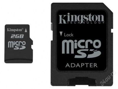 Лот: 1087289. Фото: 1. Micro SD на 2 гига с адаптером... Карты памяти