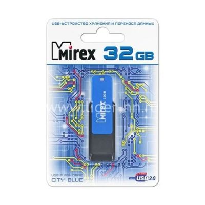 Лот: 11259434. Фото: 1. USB Flash 32GB Mirex City blue. USB-флеш карты