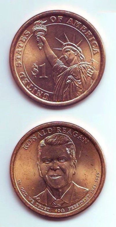 Лот: 10968525. Фото: 1. Монета - 1 доллар США (президенты... Америка