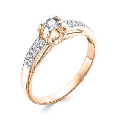 Лот: 23862177. Фото: 1. Золотое кольцо с кристаллами SWAROVSKI. Кольца, перстни