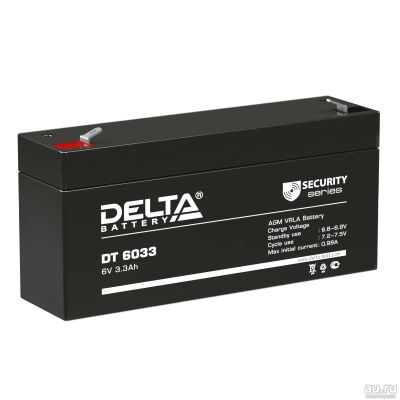 Лот: 6517926. Фото: 1. Аккумулятор DELTA DT 6033 6В 3... Батарейки, аккумуляторы, элементы питания
