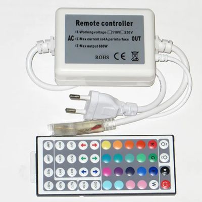 Лот: 962433. Фото: 1. Беспроводной ИК RGB контроллер... Другое освещение