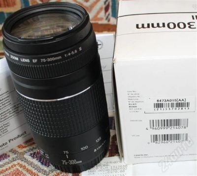 Лот: 400576. Фото: 1. Фотообъектив CANON EF 75-300 mm... Светофильтры