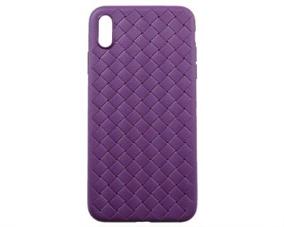 Лот: 20880742. Фото: 1. Чехол iPhone XS Max Плетеный фиолетовый. Чехлы, бамперы