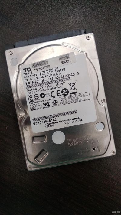 Лот: 13861481. Фото: 1. Toshiba MQ01ABD100 1000 Gb Для... Жёсткие диски (HDD)