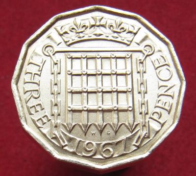 Лот: 17316891. Фото: 1. Великобритания 3 пенса, 1967г. Великобритания и острова