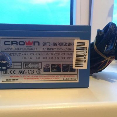 Лот: 16515839. Фото: 1. блок питания crown cm-ps500 smart. Корпуса, блоки питания