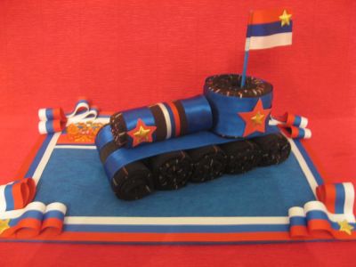Лот: 6816305. Фото: 1. Подарок для Мужчин! Танк из Носков... Авторские куклы, игрушки, поделки