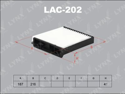 Лот: 7442370. Фото: 1. Фильтр салона LYNXauto (LAC-202... Расходные материалы