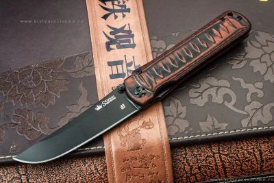 Лот: 9485584. Фото: 1. Нож складной Whisper D2 BT Red... Ножи, топоры