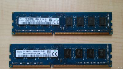 Лот: 14338313. Фото: 1. Память Hynix DIMM DDR3 4GB, 1333... Оперативная память
