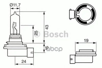 Лот: 14082170. Фото: 1. Лампа 12v 65w h9 Bosch арт. 1987302082. Другое (автозапчасти)