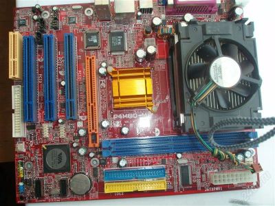 Лот: 822049. Фото: 1. P4M80-M4+Celeron 2.66 Ghz+кулер. Материнские платы