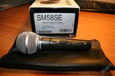 Лот: 2558950. Фото: 1. Микрофон Shure SM58 SE, with on... Студийные микрофоны, радиомикрофоны и радиосистемы