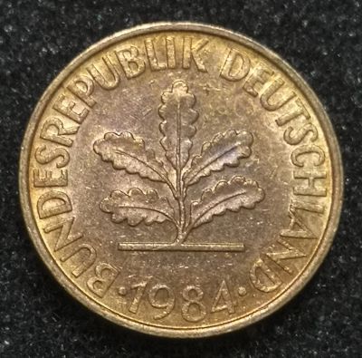 Лот: 23493925. Фото: 1. 10 пфеннигов 1984 года. ФРГ... Европа
