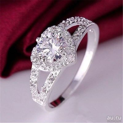 Лот: 9050838. Фото: 1. Кольцо.925."Сердце".Фианит.1. Кольца, перстни