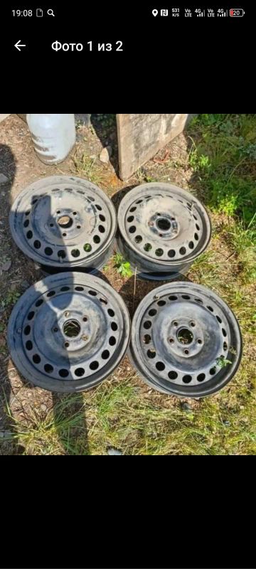 Лот: 25640928. Фото: 1. Диски r15 5:112 skoda volkswagen. Диски