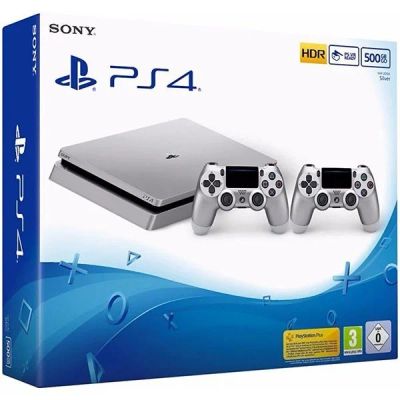 Лот: 16270279. Фото: 1. Playstation 4 Slim 500GB + 2 Dualshock... Игровые приставки, консоли
