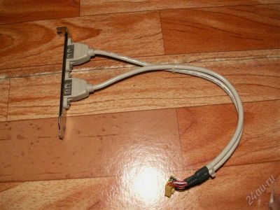 Лот: 900536. Фото: 1. Планка с 2 USB портами. Шлейфы, кабели, переходники