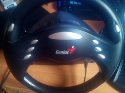 Лот: 5012090. Фото: 1. руль и педали genius racing wheel... Рули, джойстики