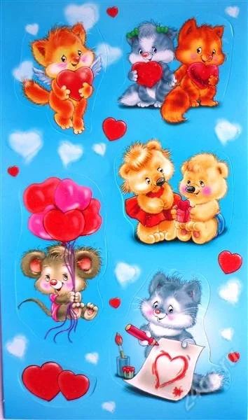 Лот: 2353405. Фото: 1. Наклейки детские "Зверятки" Новые. Другое (игрушки)