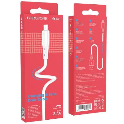 Лот: 22147879. Фото: 1. Кабель BOROFONE microUSB BX-48... Дата-кабели, переходники