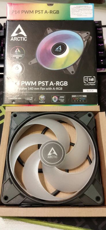 Лот: 21558468. Фото: 1. Arctic Cooling P14 PWM PST A-RGB... Системы охлаждения