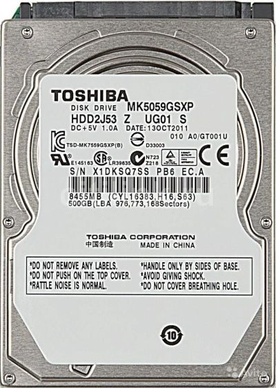 Лот: 6443544. Фото: 1. жесткий диск для ноутбука 500гб... Жёсткие диски (HDD)