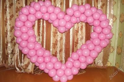 Лот: 2514997. Фото: 1. Сердце из воздушных шаров)))Розовое... Воздушные шары