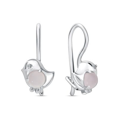 Лот: 23875837. Фото: 1. Серьги детские TALANT Птица из... Серьги, каффы