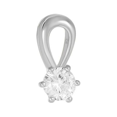Лот: 23848579. Фото: 1. Подвеска TALANT из серебра с фианитом. Кулоны, подвески