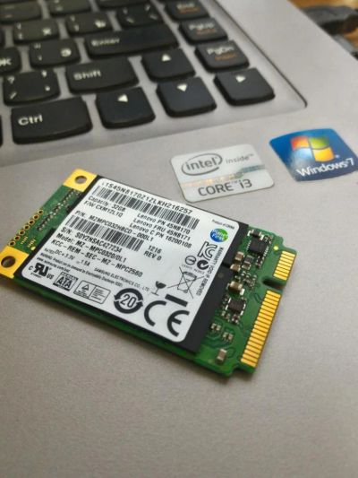 Лот: 8010822. Фото: 1. SSD диск 32 gb mSATA lenovo samsung. SSD-накопители