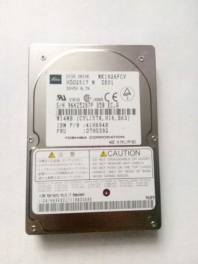 Лот: 12801391. Фото: 1. Жесткий диск Toshiba: MK-1926FCV... Жёсткие диски (HDD)