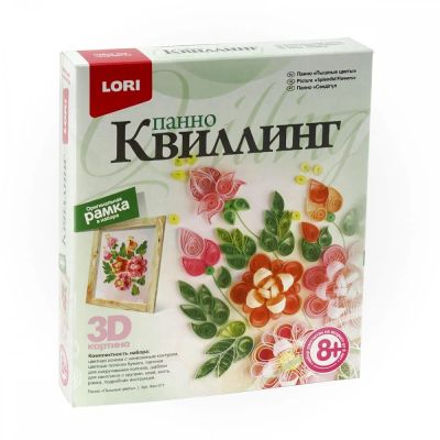 Лот: 16154183. Фото: 1. Квиллинг. Панно "Пышные цветы... Для рукоделия