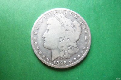 Лот: 16945354. Фото: 1. США 1 доллар 1896 г. О,серебро... Америка
