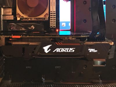 Лот: 16516199. Фото: 1. видеокарта Aorus Gigabyte 1080... Видеокарты