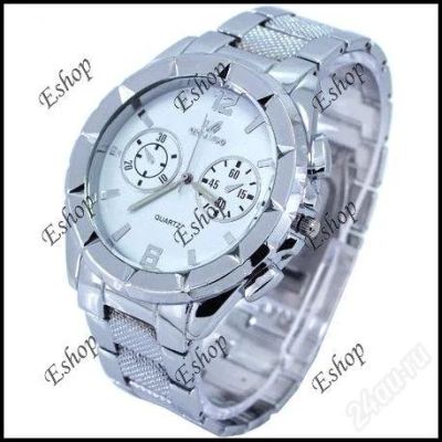 Лот: 883675. Фото: 1. Luxury Sliver Man Wristwatch Gift... Красноярск