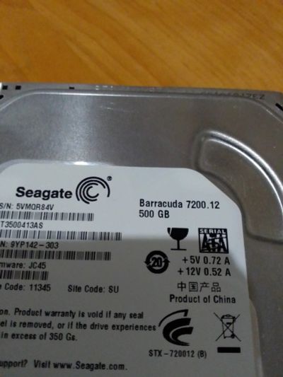Лот: 16091214. Фото: 1. hdd 500 gb посыпался. Жёсткие диски (HDD)