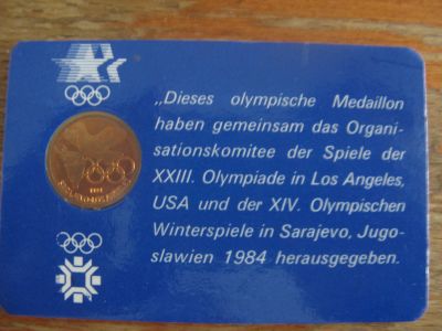 Лот: 12097092. Фото: 1. Жетон Олимпийский Игры 1984 года... Памятные медали