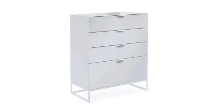 Лот: 24932325. Фото: 1. Комод Glass, цвет Белый белый. Комоды