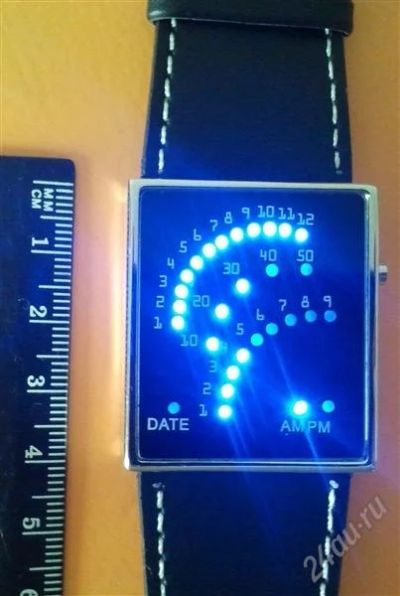 Лот: 1437102. Фото: 1. Бинарные LED (светодиодные) часы... Оригинальные наручные часы